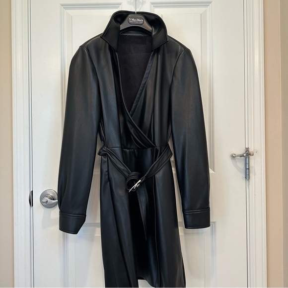 PennyBlack by Max Mara Label-cut ‘Riva’ Faux Leather Dress Size: small US4/6 - Picture 9 of 16